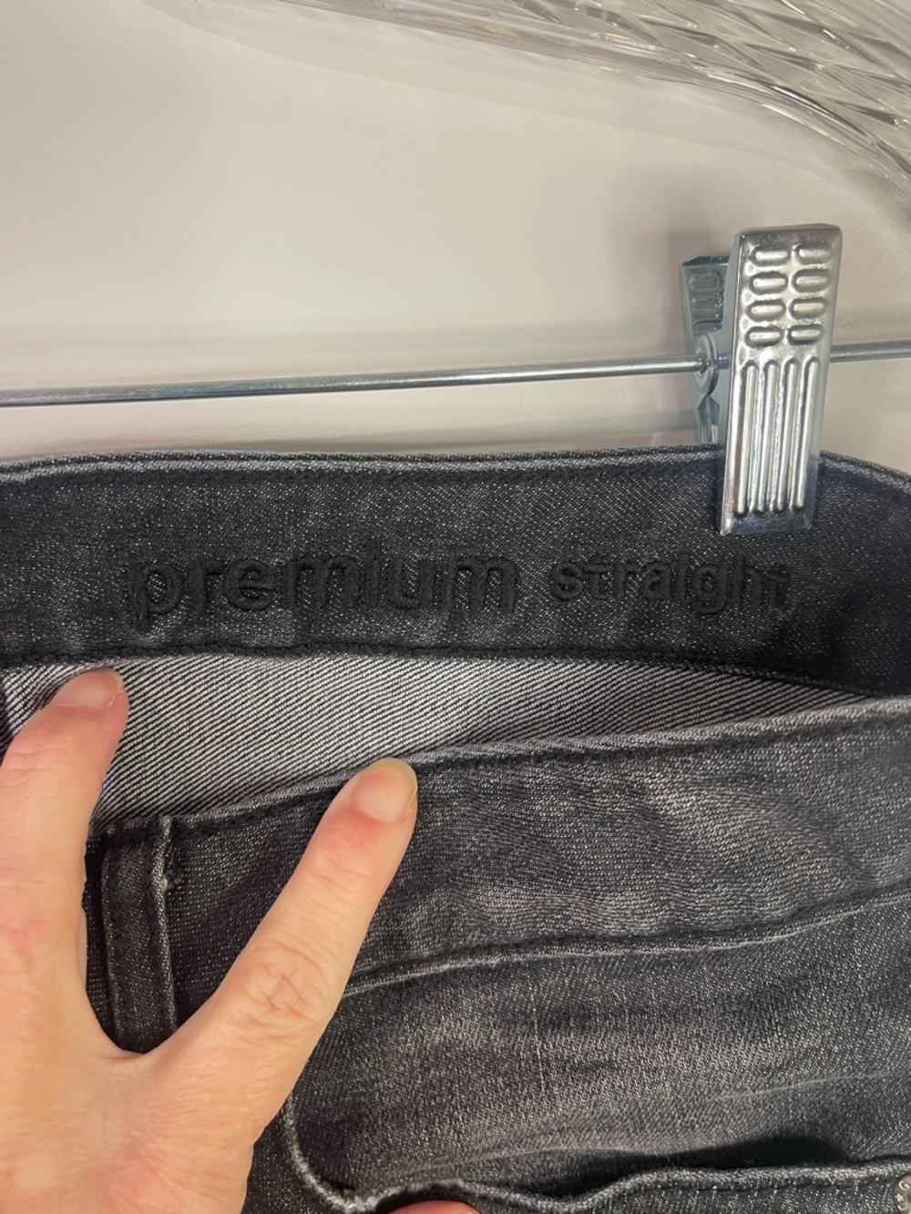 GAP Women's premium Straight Leg Jeans in Washed Charcoal - Picture 7 of 13